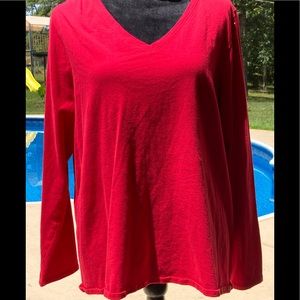 Red long sleeve tee